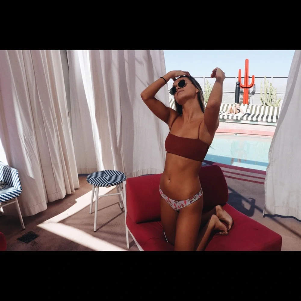 Rust Ribbed Bikini Top - Picture 2 of 2